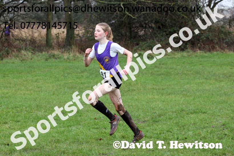 Junior girls Northern Inter Counties Schools Cross Country, Stockton. Photo: David T. Hewitson/Sports for All Pics
